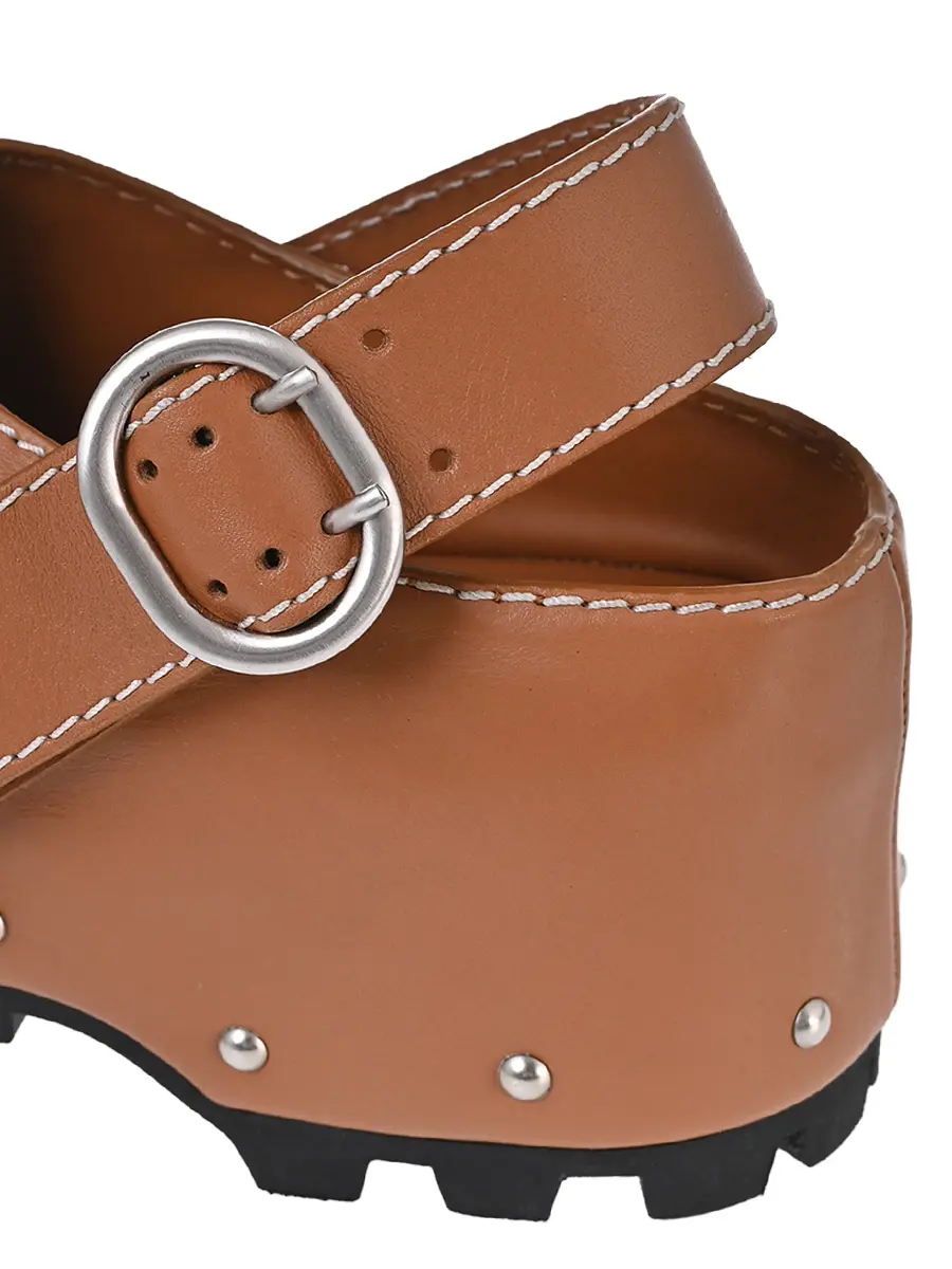 Сабо кожаные