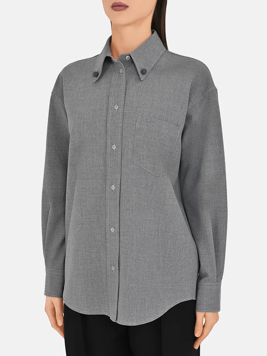 Блуза однотонная