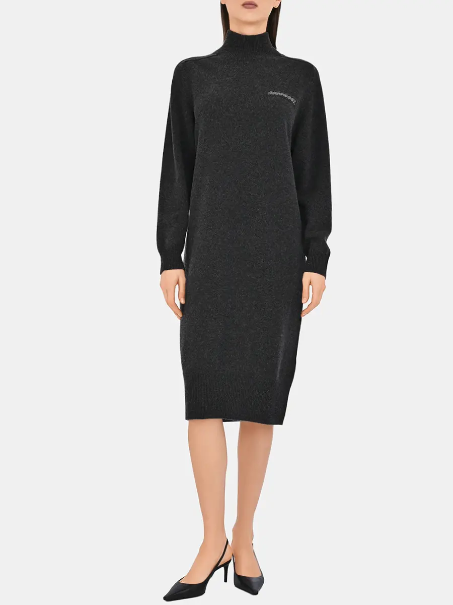 Платье из шерсти и шелка