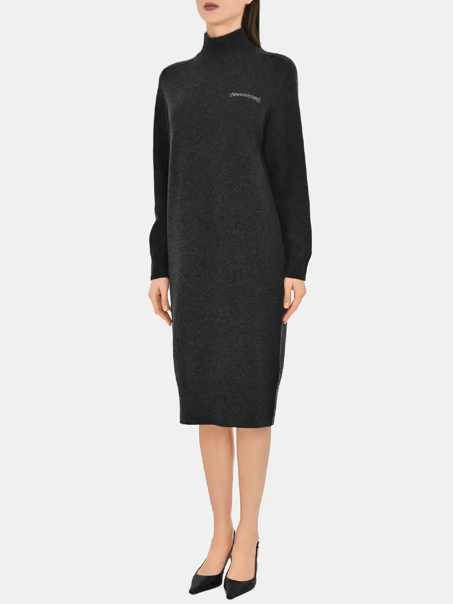 Платье из шерсти и шелка