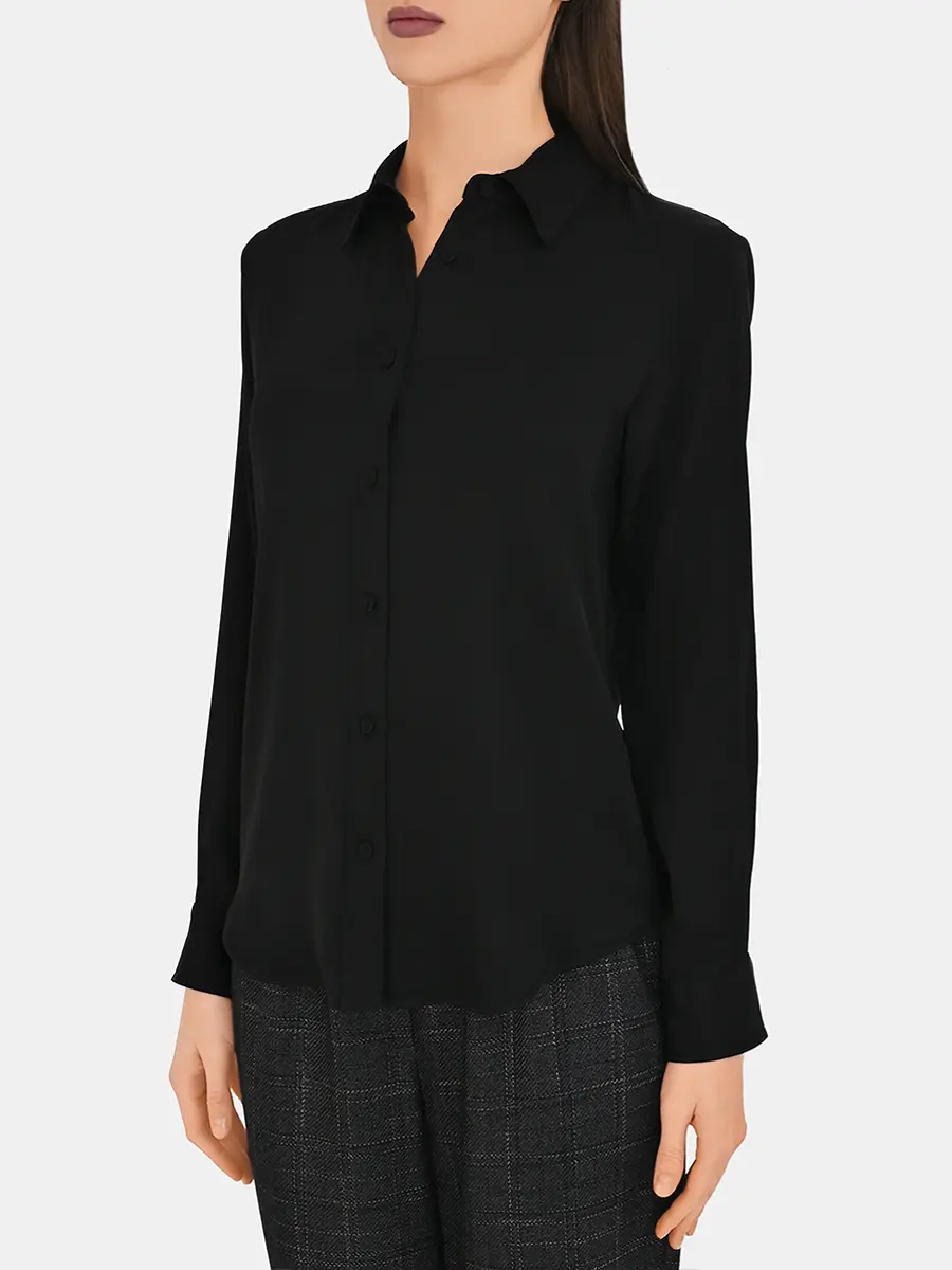 Блуза однотонная