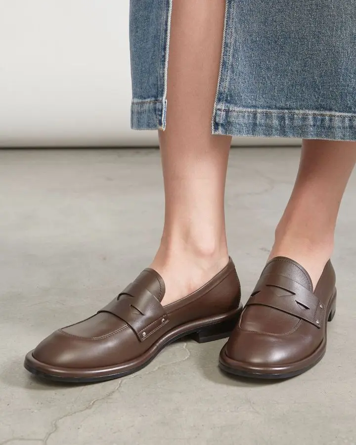 Лоферы кожаные