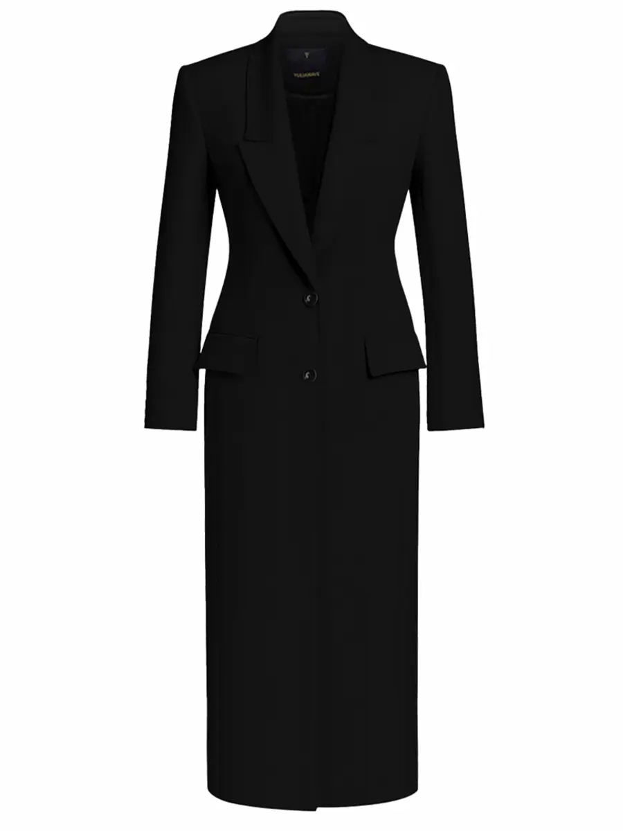 Пальто однотонное