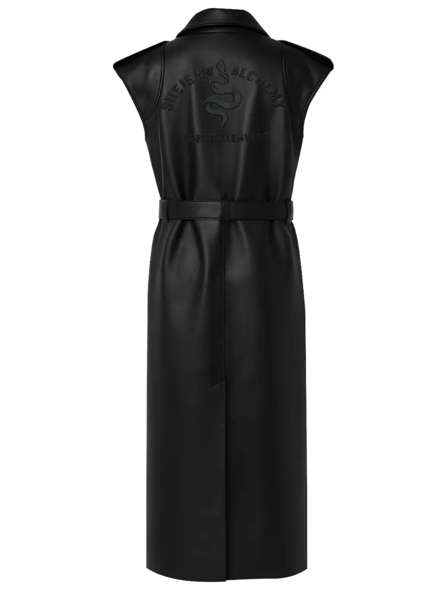 Жилет кожаный