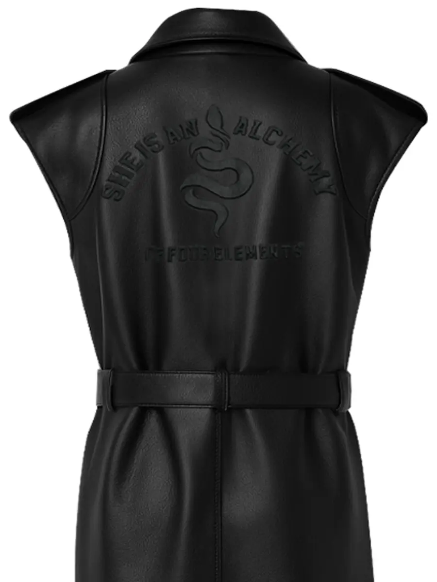 Жилет кожаный