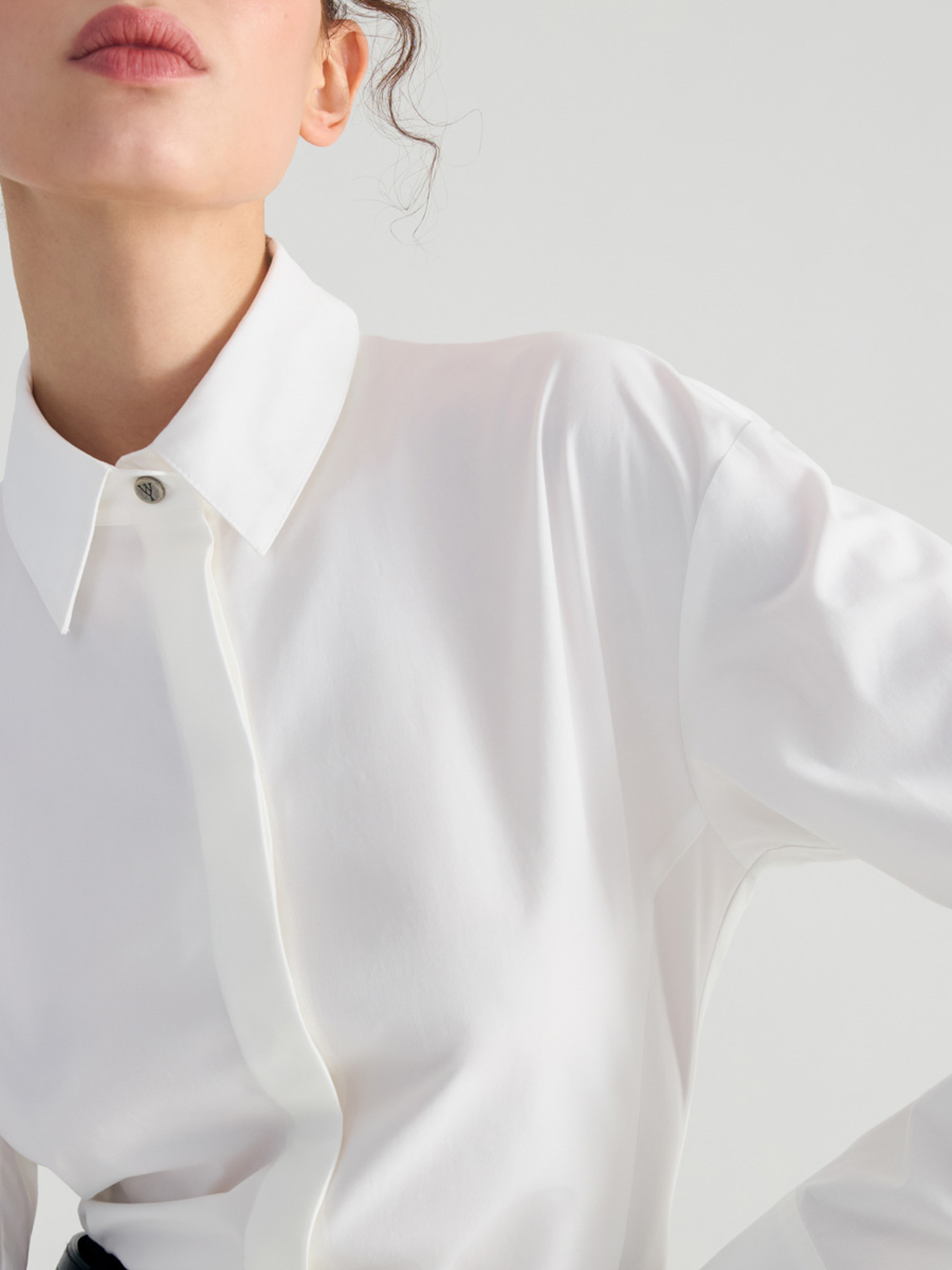 Блуза однотонная