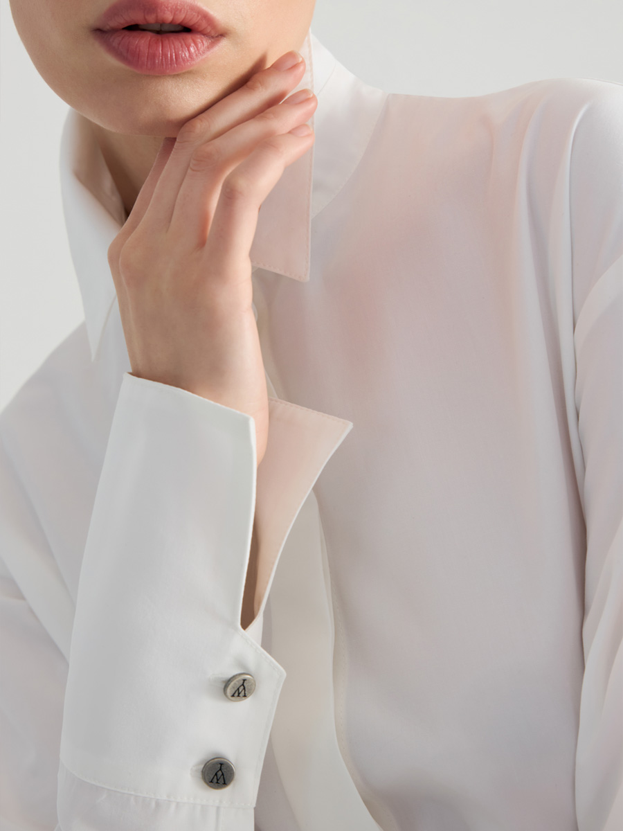 Блуза однотонная