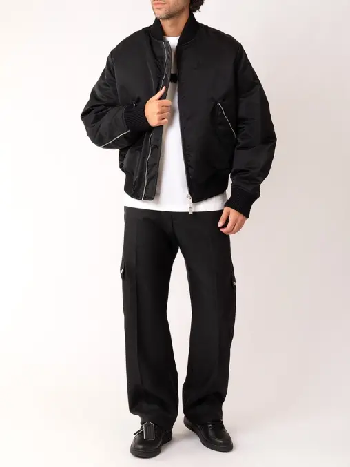 Бомбер однотонный OFF-WHITE