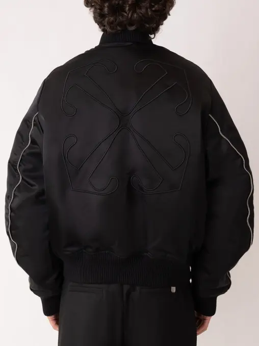 Бомбер однотонный OFF-WHITE