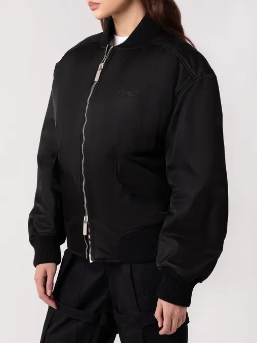 Бомбер однотонный OFF-WHITE