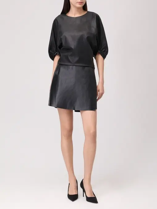 Шорты-юбка кожаные RIANI