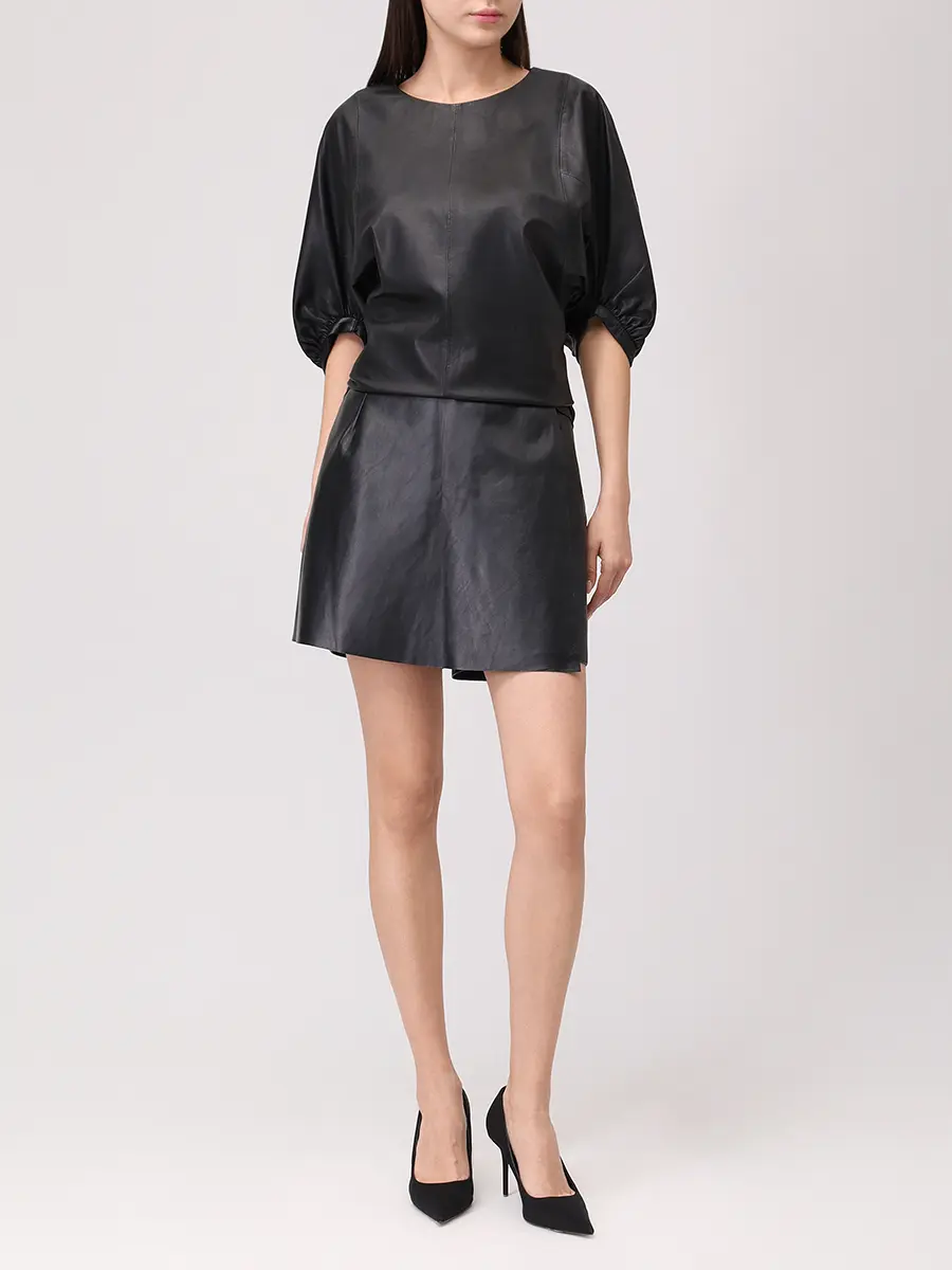 Блуза кожаная