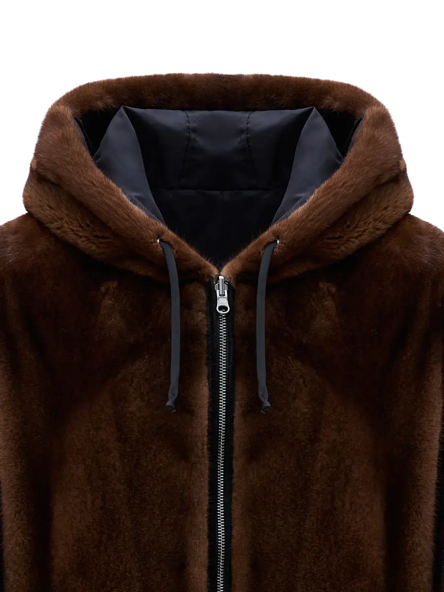 Куртка двусторонняя с мехом норки