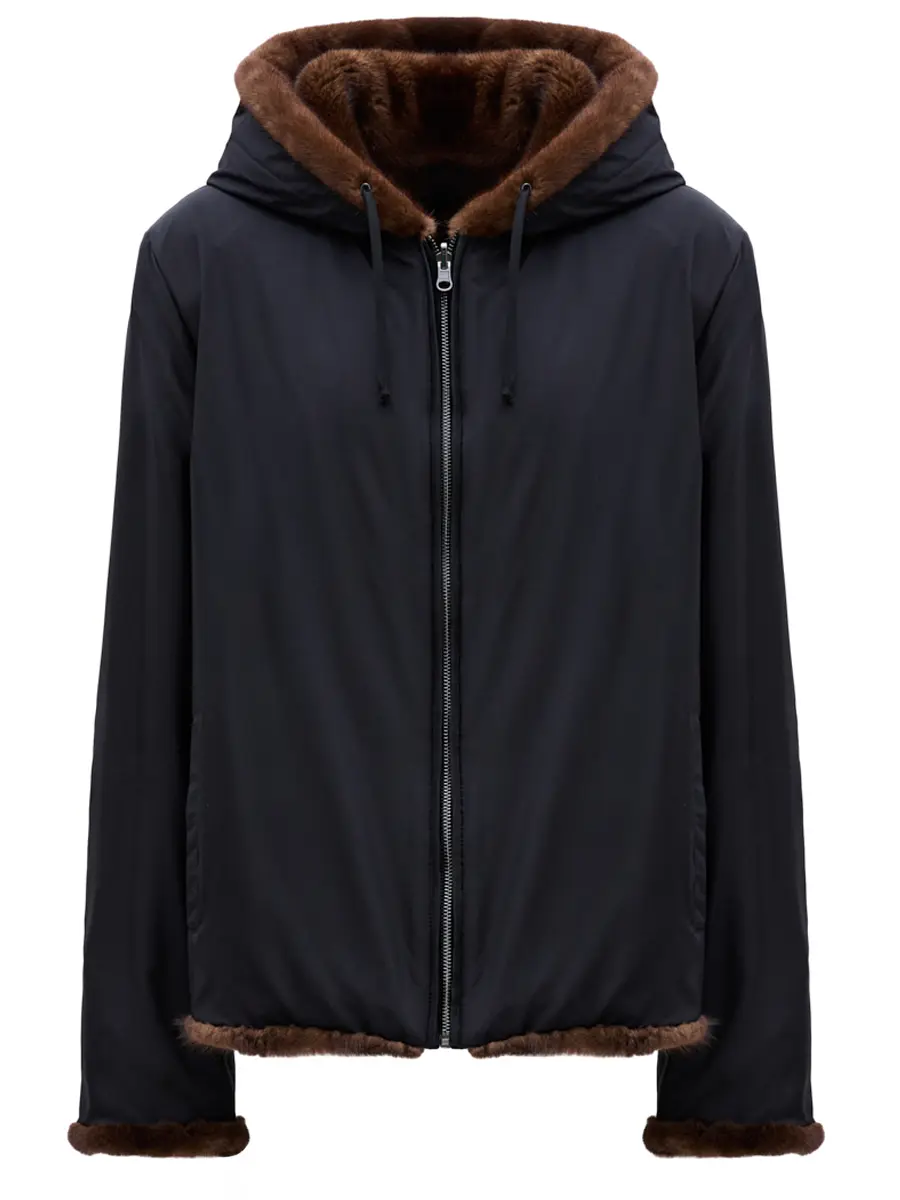 Куртка двусторонняя с мехом норки