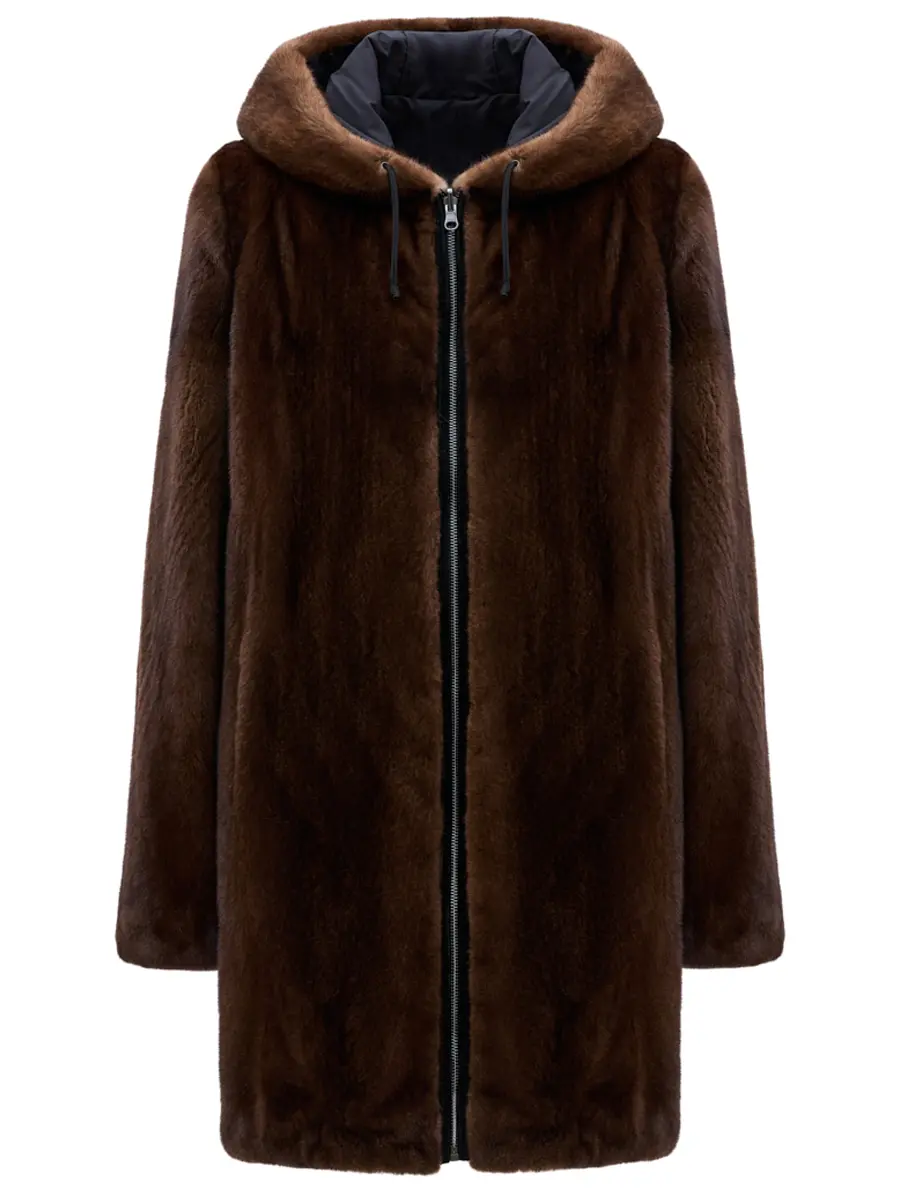 Парка двусторонняя с мехом норки