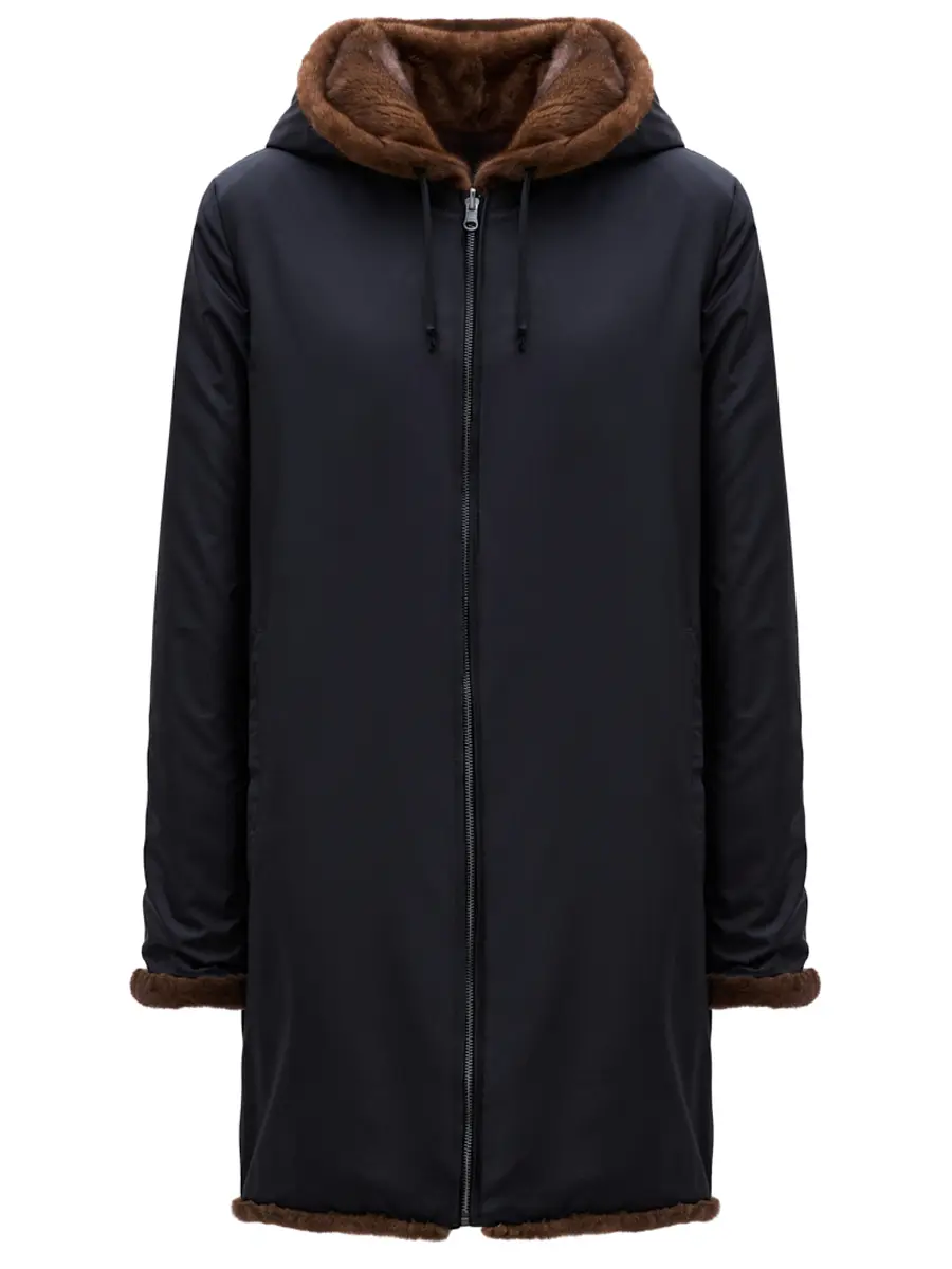 Парка двусторонняя с мехом норки