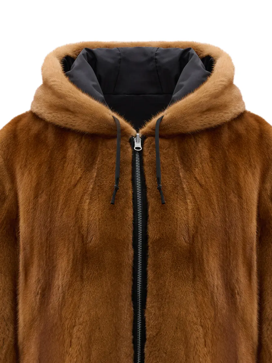 Парка двусторонняя с мехом норки