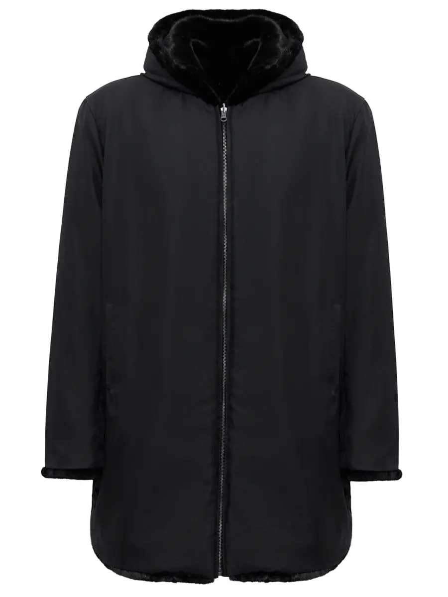 Парка двусторонняя с мехом норки