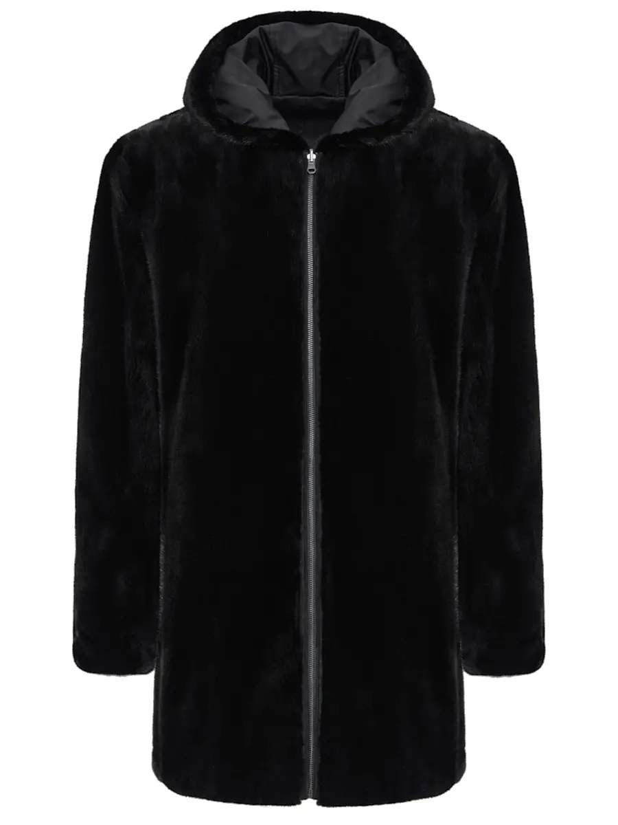 Парка двусторонняя с мехом норки