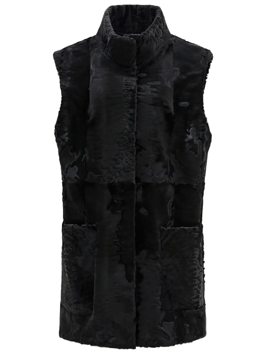 Жилет из каракуля