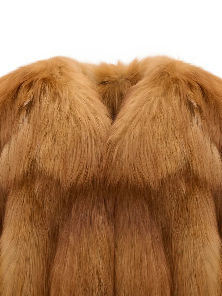 Полушубок из меха лисы