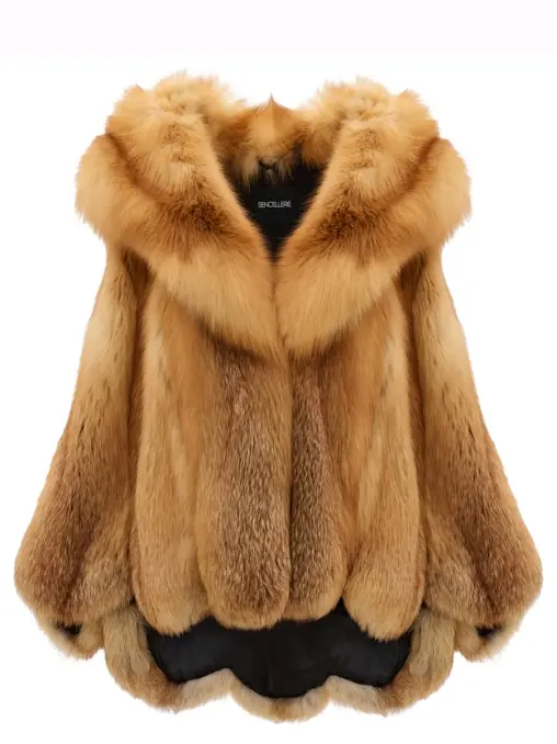 Пончо из меха лисы SENCELLERIE