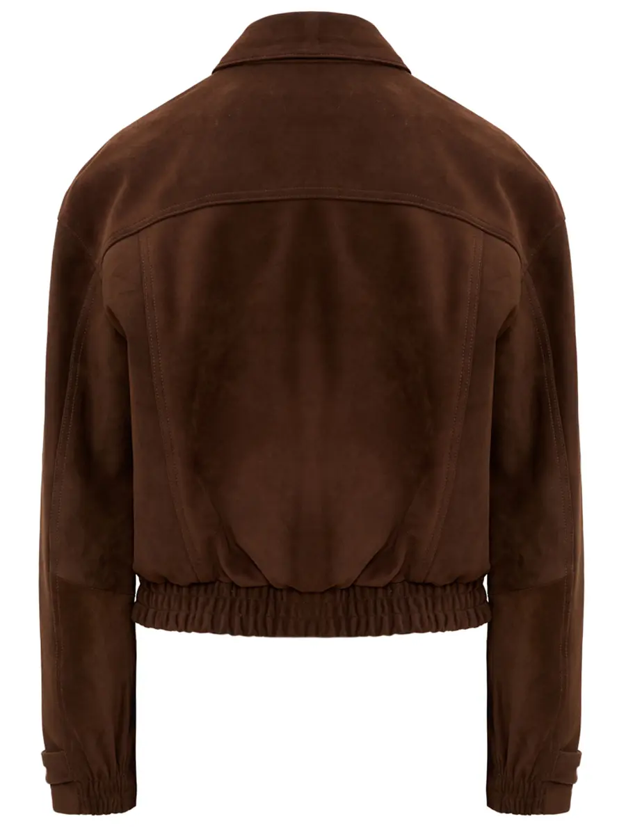 Бомбер замшевый