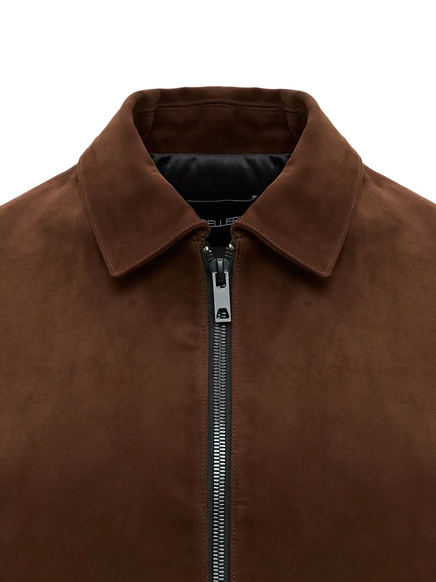 Бомбер замшевый