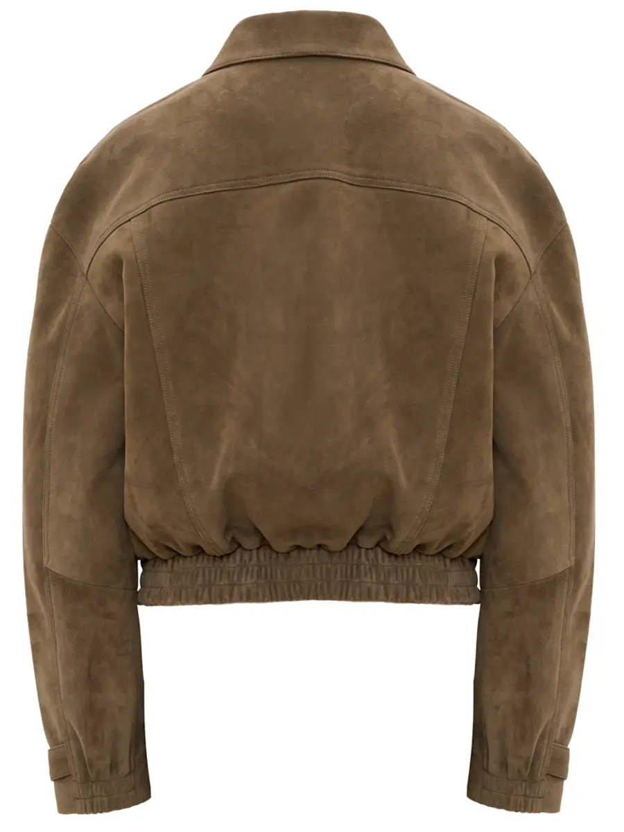 Бомбер замшевый