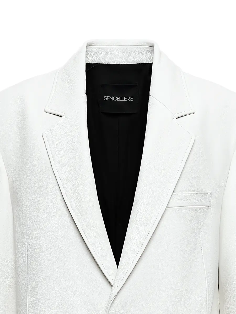 Пиджак кожаный