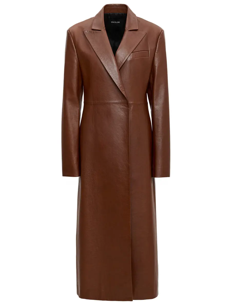 Плащ кожаный