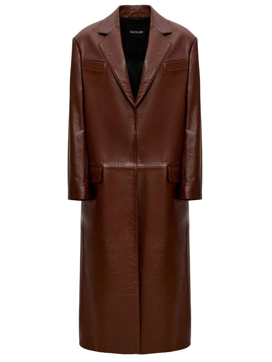 Плащ кожаный