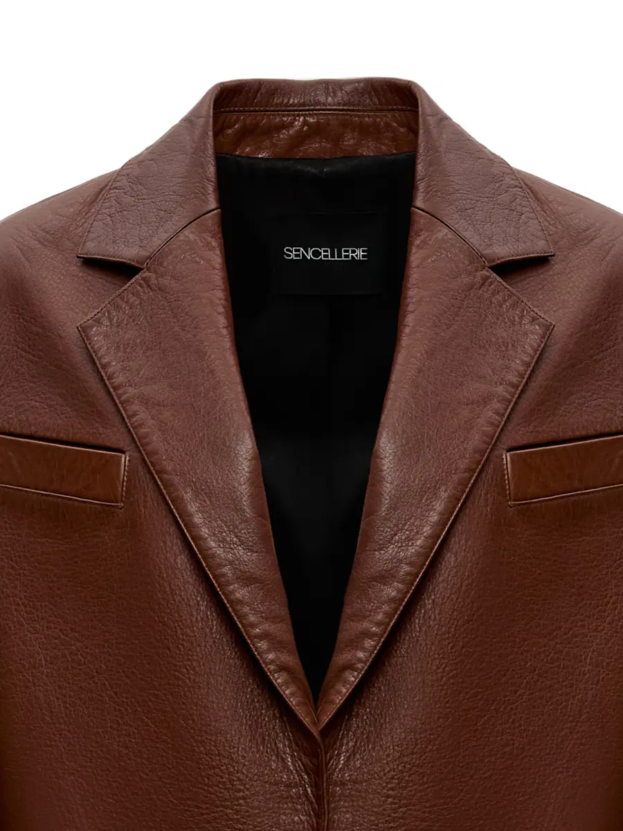 Плащ кожаный