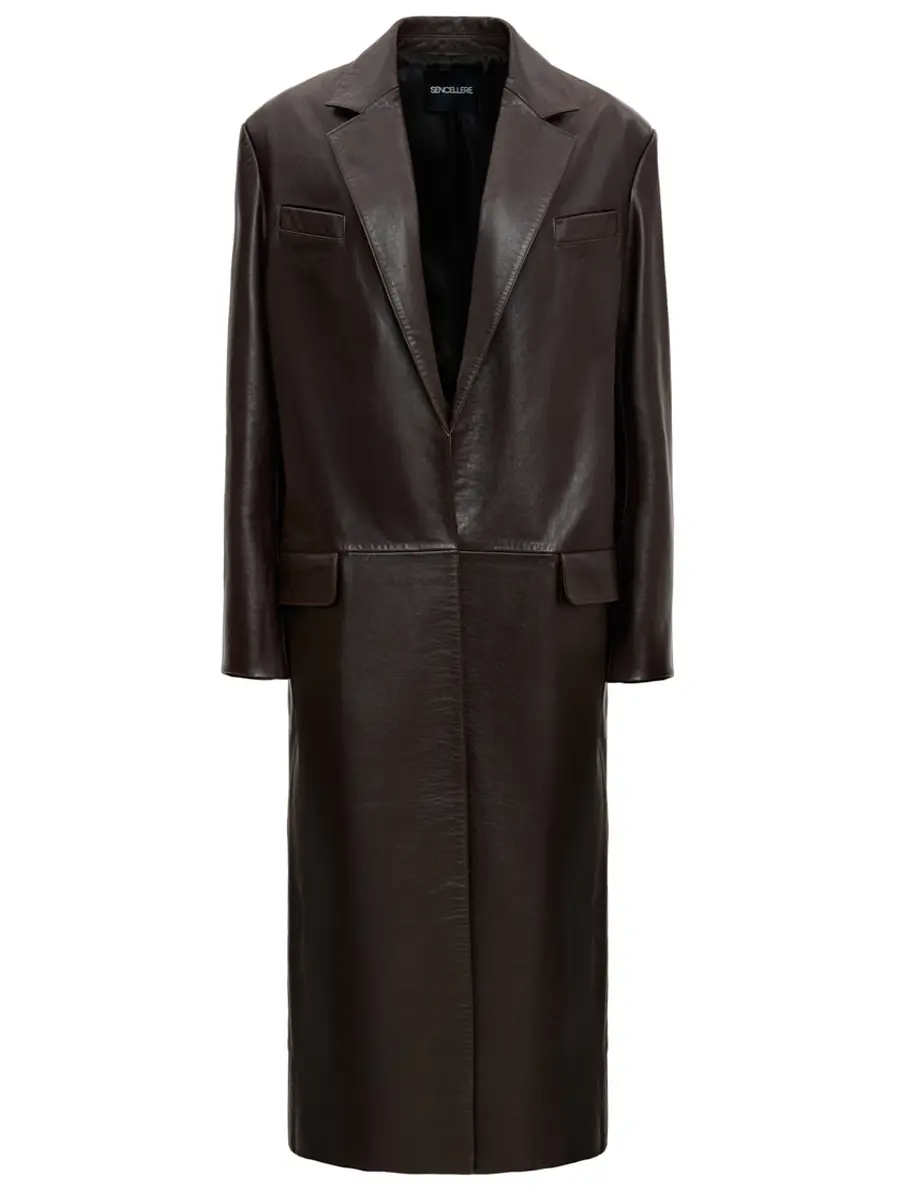 Плащ кожаный