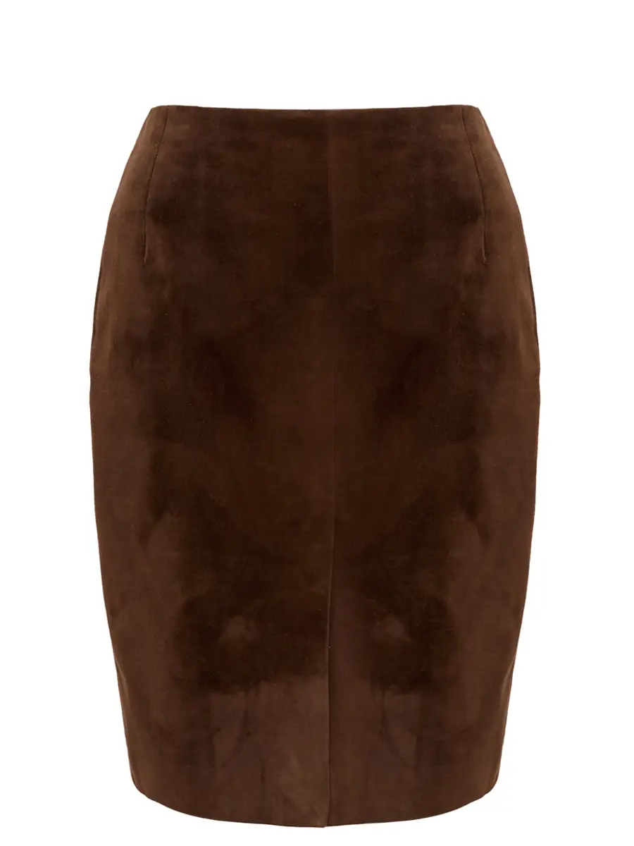 Юбка замшевая