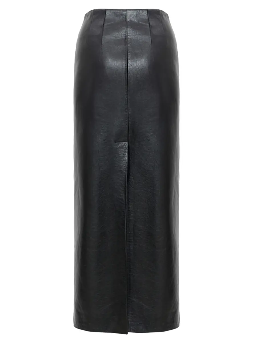 Юбка кожаная