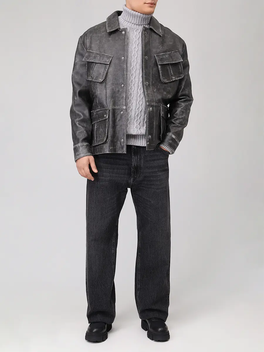 Куртка кожаная