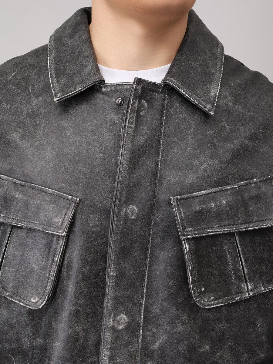 Куртка кожаная