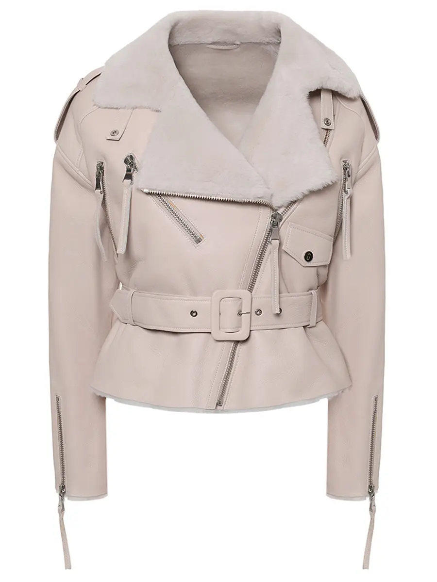 Дубленка однотонная