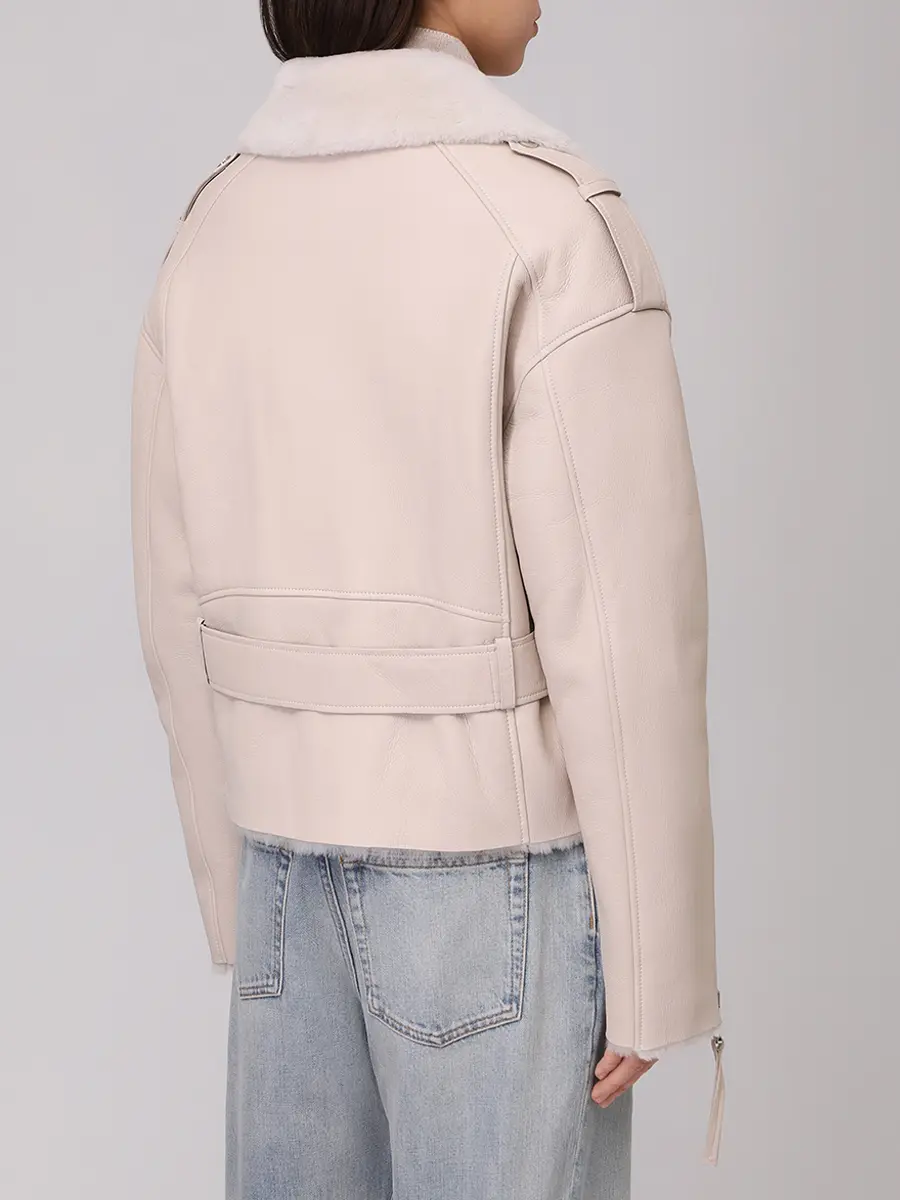 Дубленка однотонная