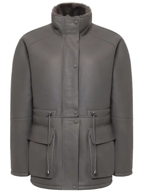 Дубленка однотонная KAPSULA