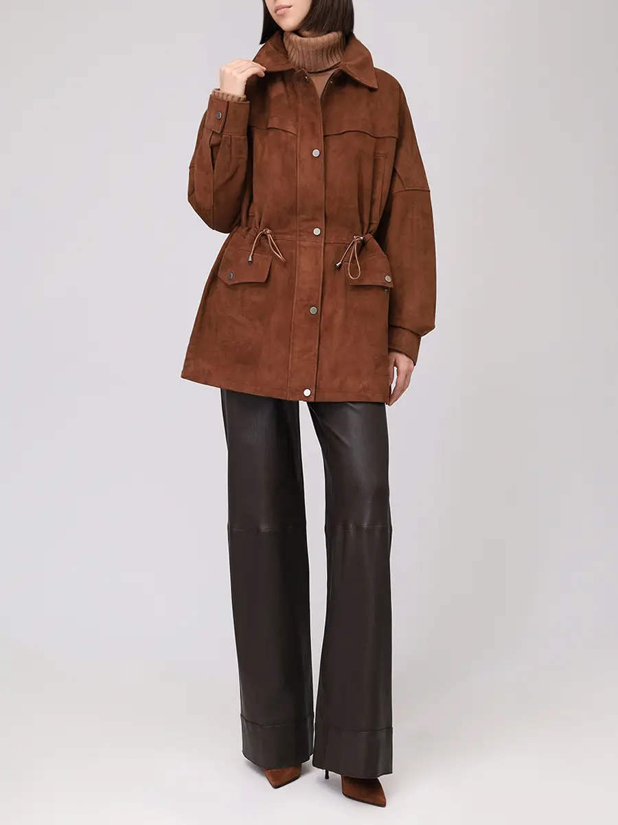 Парка замшевая