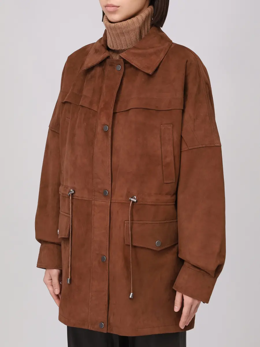 Парка замшевая