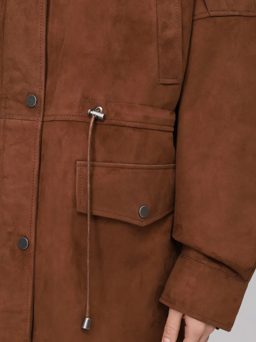 Парка замшевая