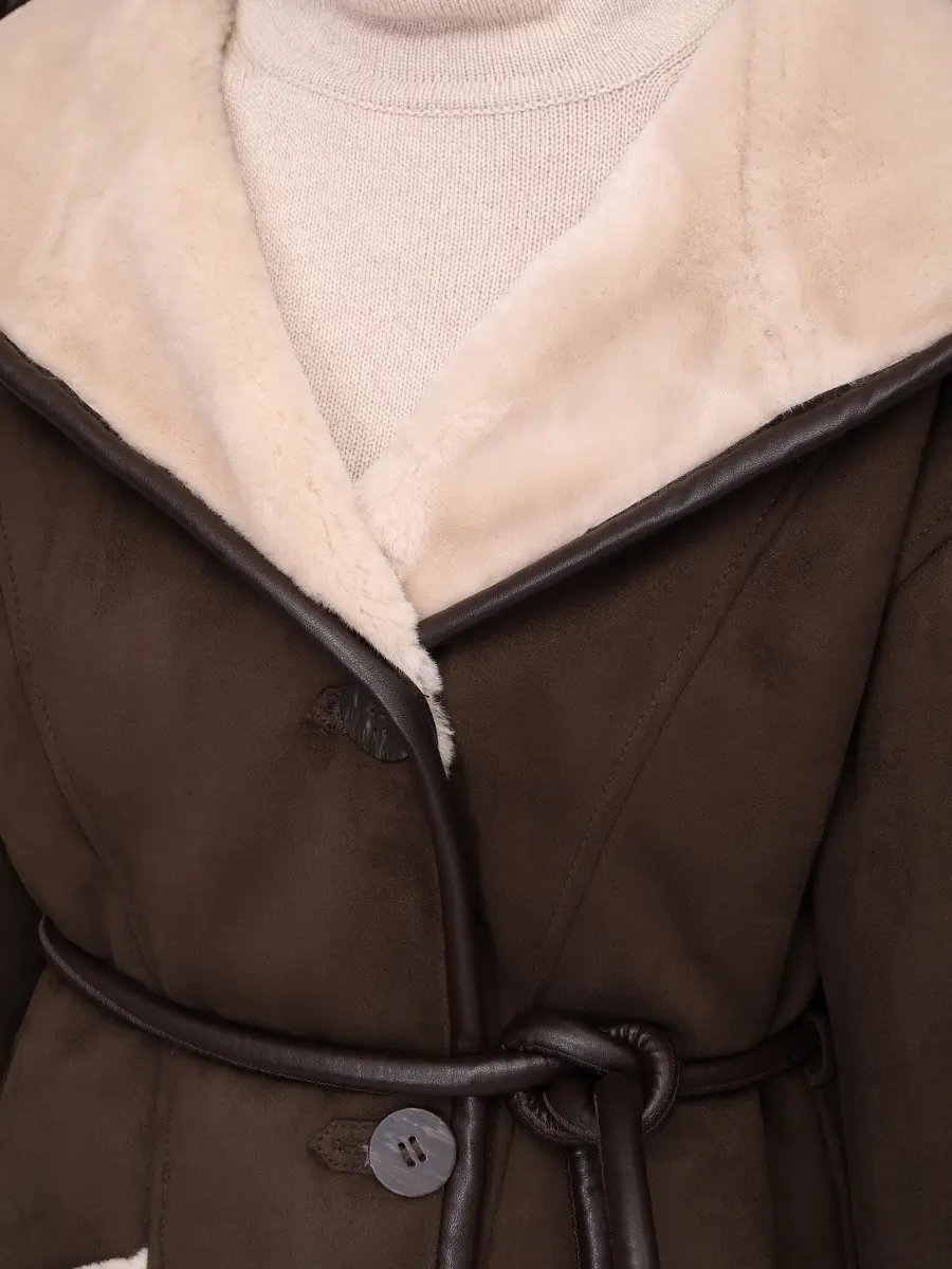 Дубленка комбинированная