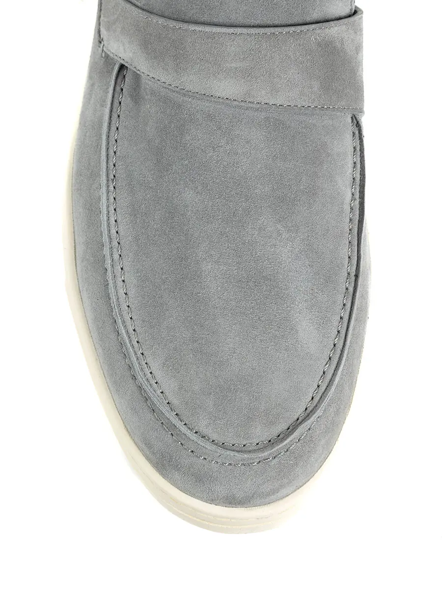 Лоферы замшевые