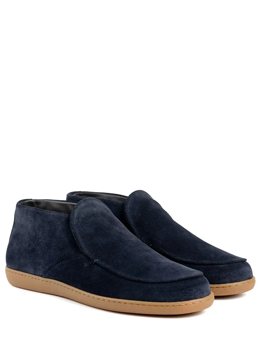 Лоферы замшевые на меху