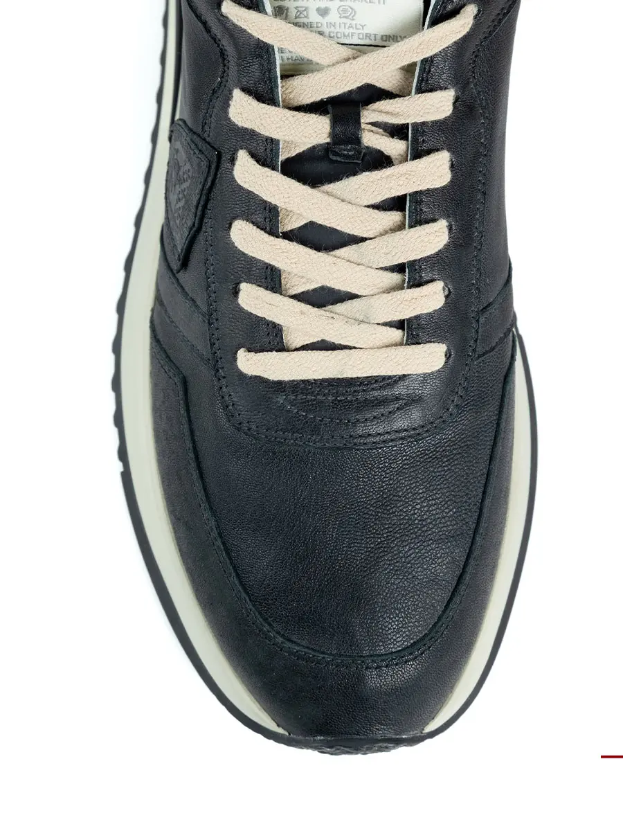 Кроссовки кожаные