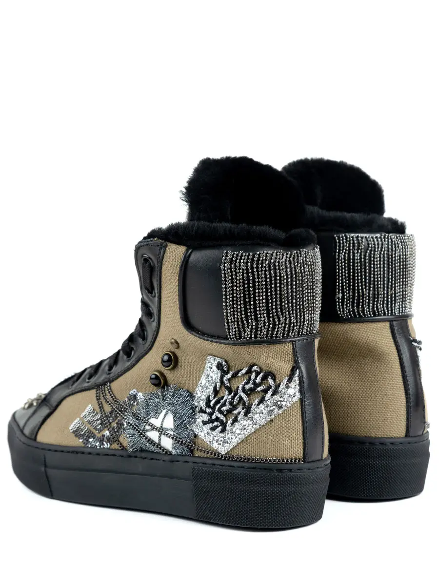 Кеды комбинированные на меху