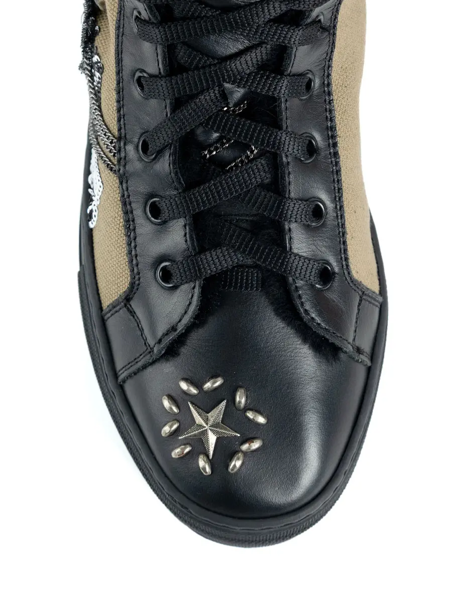 Кеды комбинированные на меху